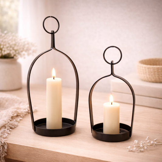 Set of 2 Open Black Lanterns