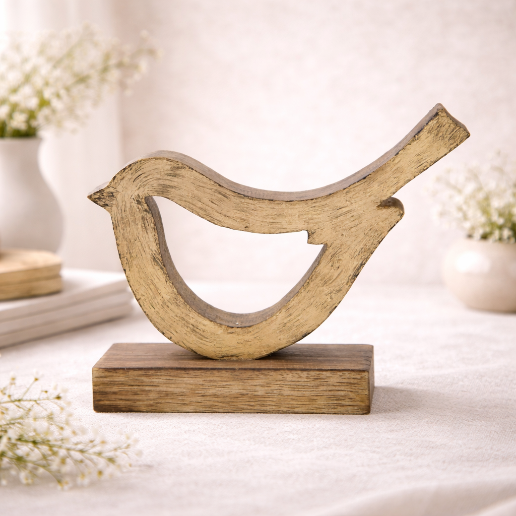 Antique Gold Bird Cutout Stand