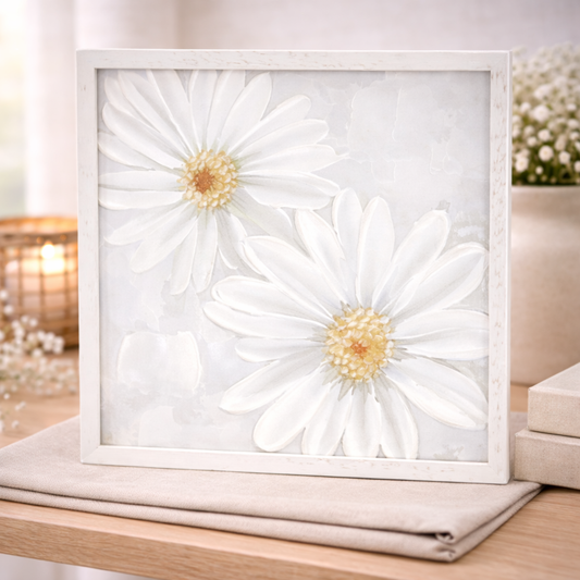 Square Double Daisy Sign