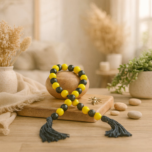 24" Black/Yellow Garland