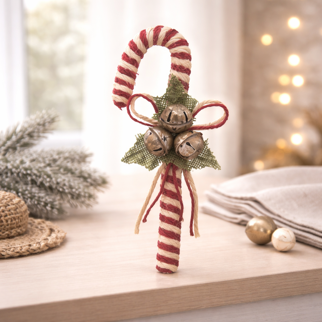 Burgundy Candy Cane 8"