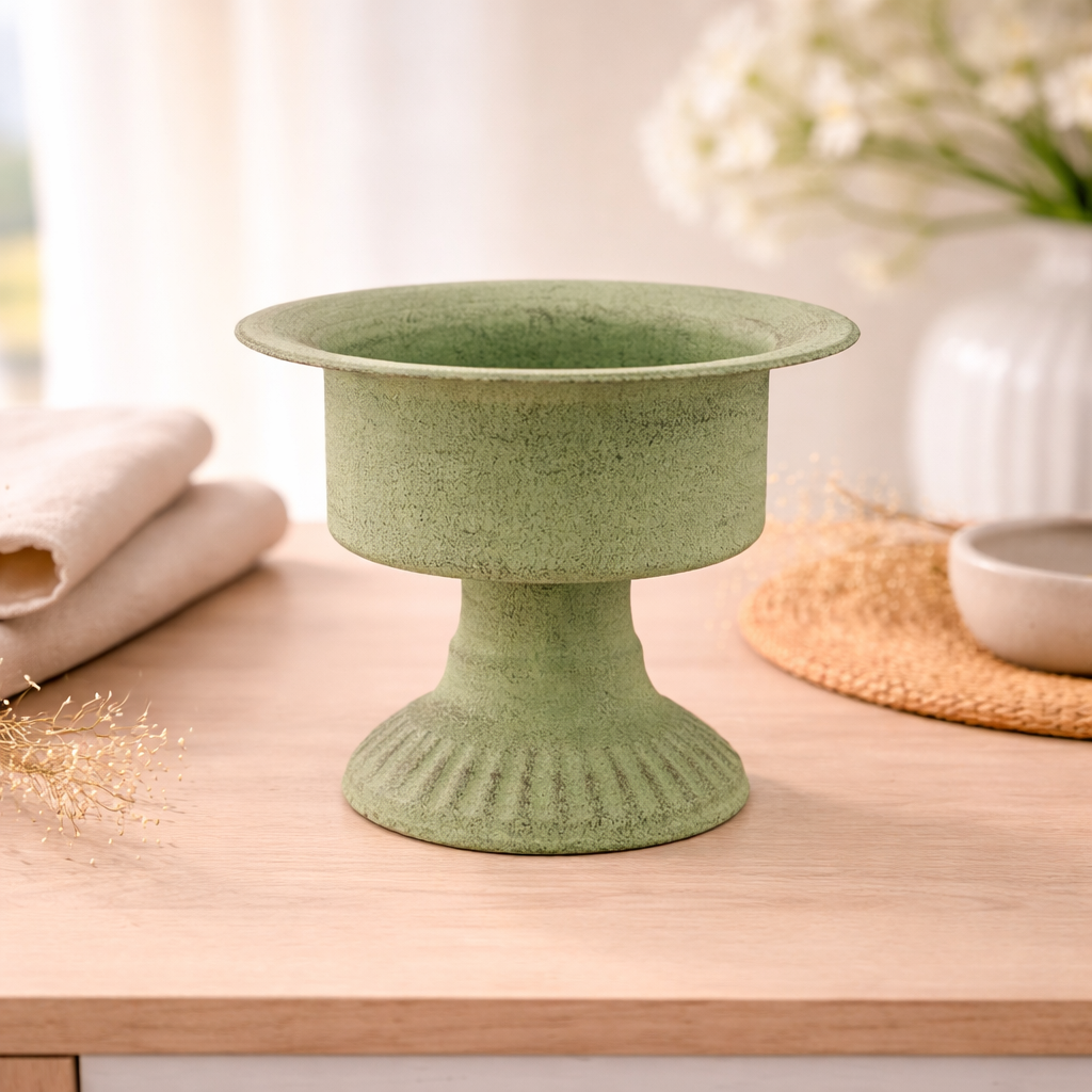 Sage Green Metal Cup
