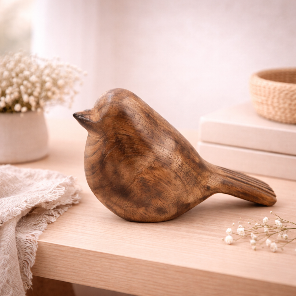 Dark Wood Simple Bird