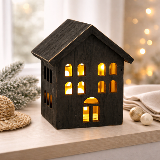 Small Black Wooden Open Bottom House