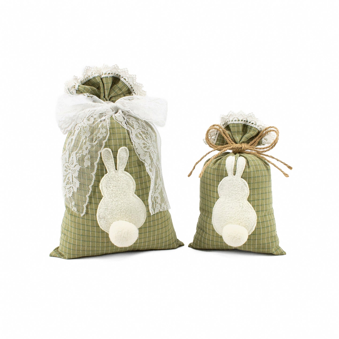 Set of 2 Green Bunny Bags