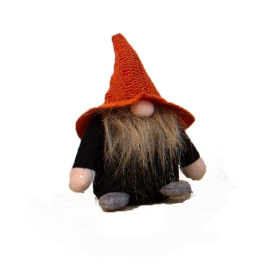 5.5" Black & Orange Hat Gnome