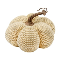 4.5" Tan Knit Pumpkin