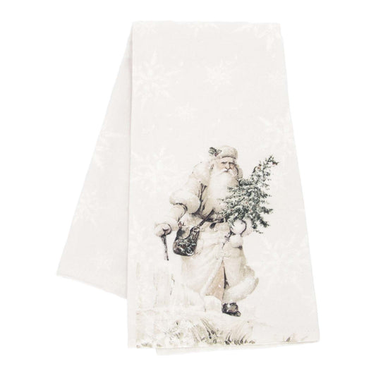Snowflake and Santa Tea Towel