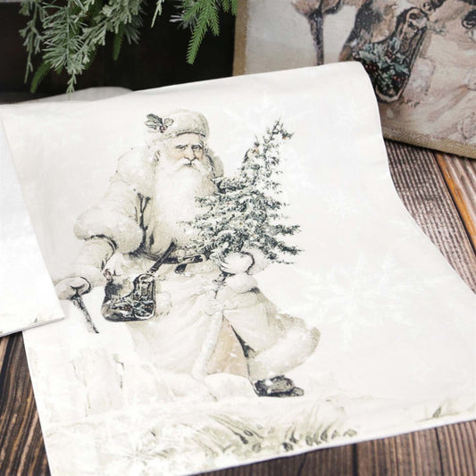 Snowflake and Santa Table Runner