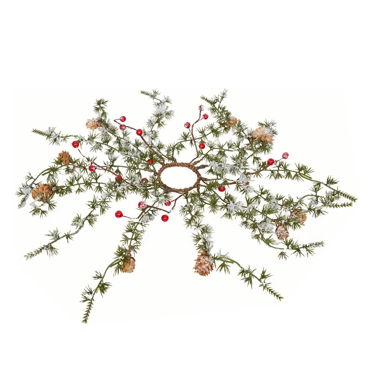 Frosted Mini Pine Red Berry Mini Ring