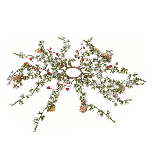 Frosted Mini Pine Red Berry Mini Ring