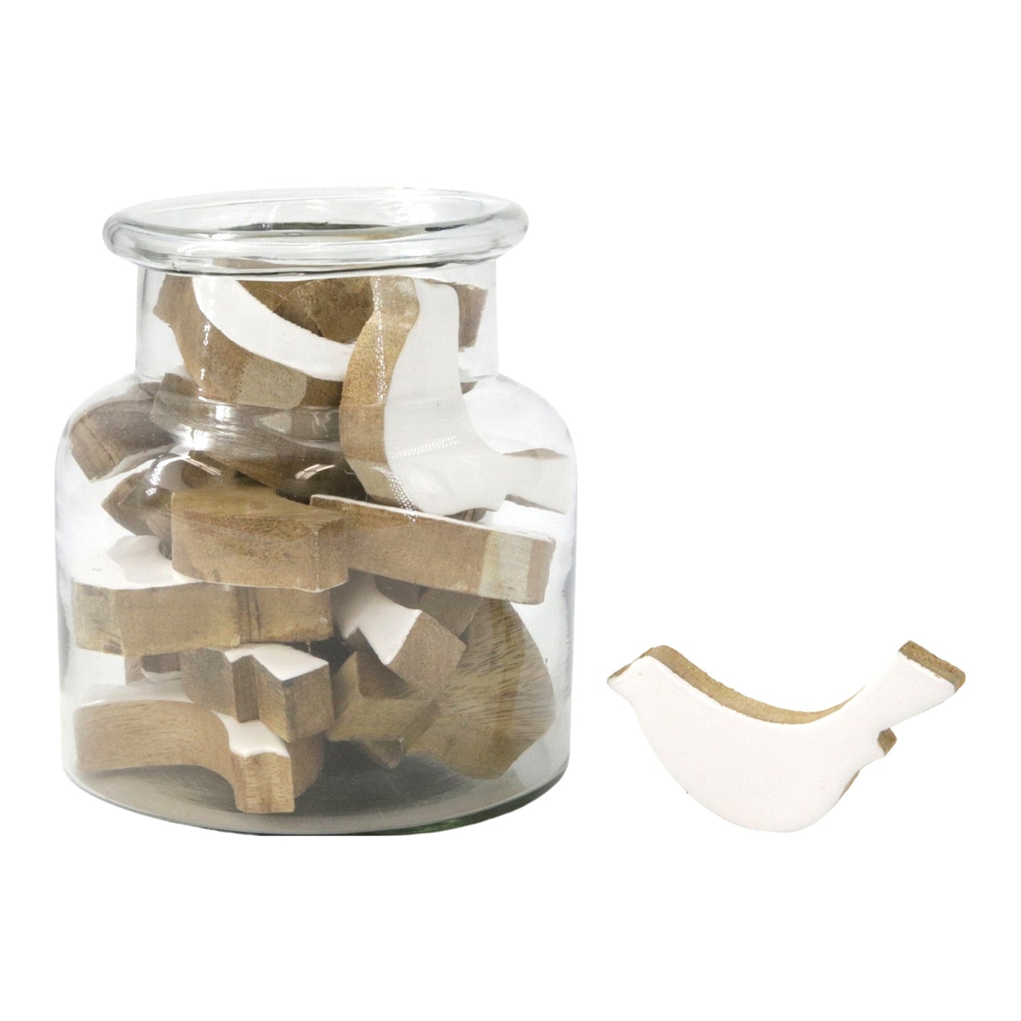 20 Enamel Birds in Jar