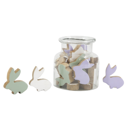 18 Violet Meadow Bunnies in Jar