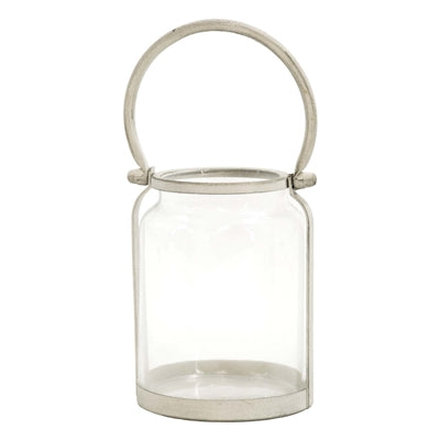 Glass Jar with White Handle