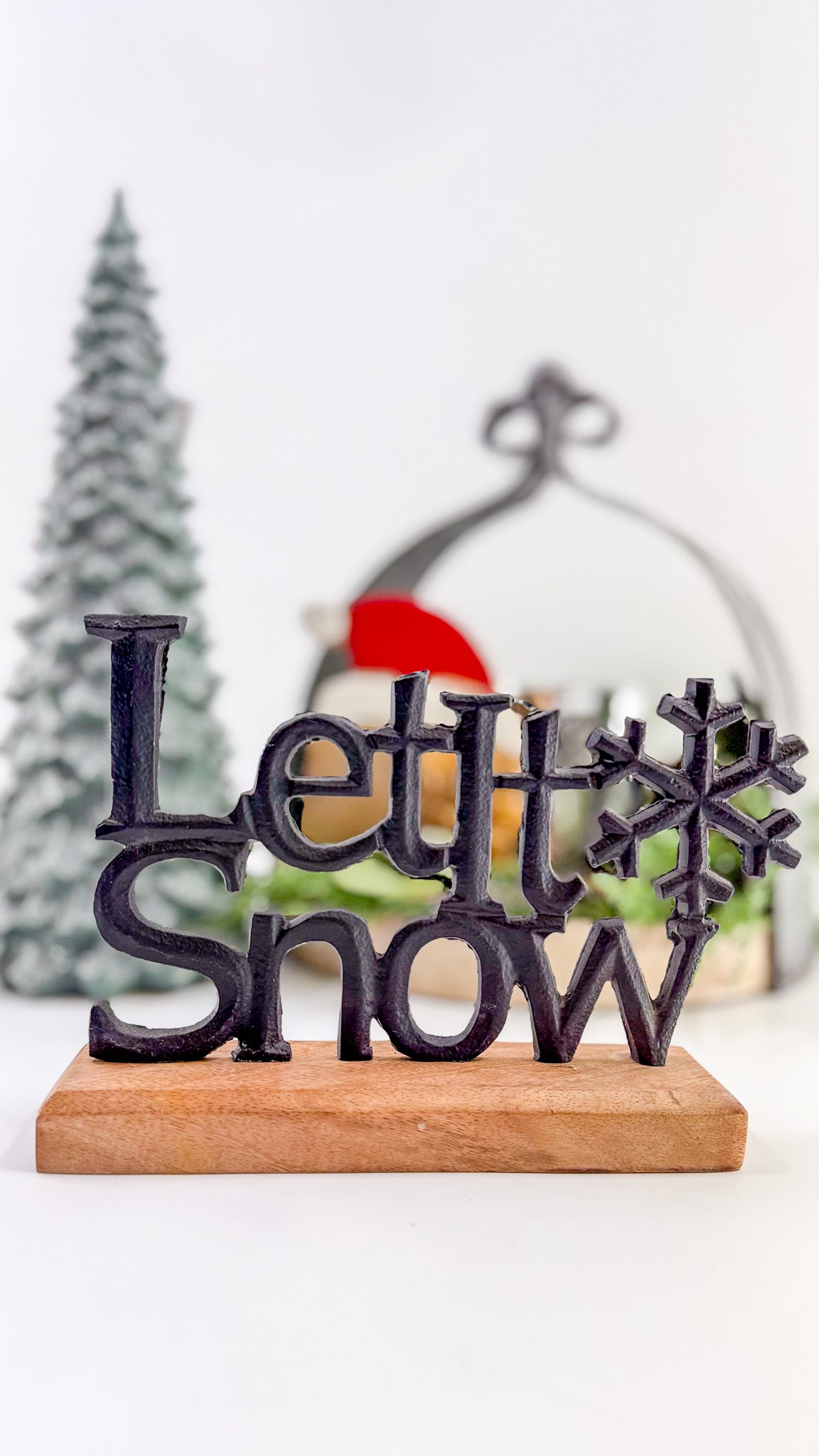 Let it Snow Sign on Block
