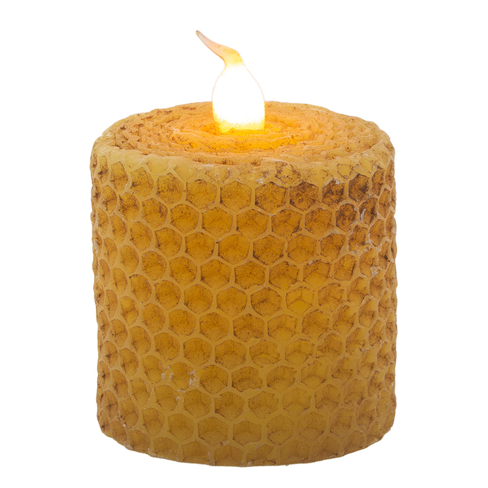 Honeycomb Votiver Candle w/Timer