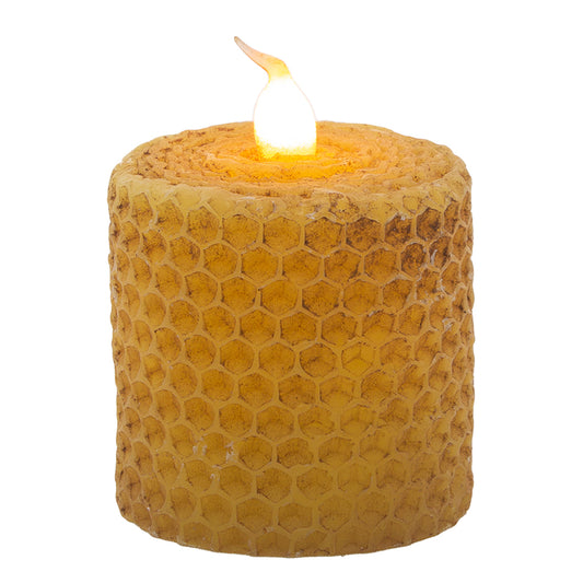 Honeycomb Votiver Candle w/Timer