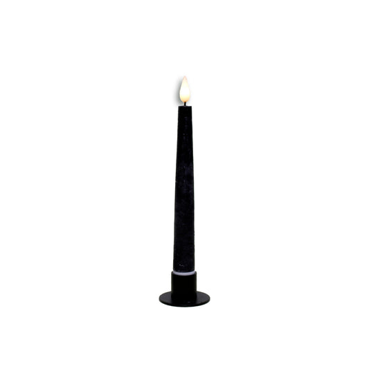 Black LED Tapered Candle