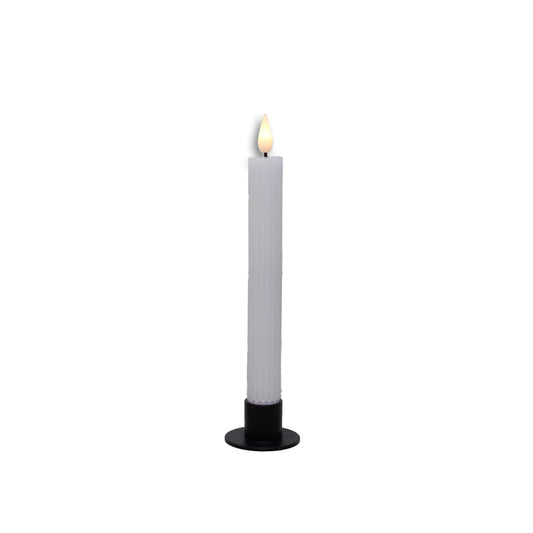 LED Tapered Ridged Candle