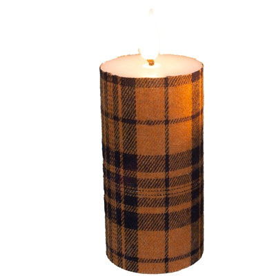 4" Fall Plaid Votive