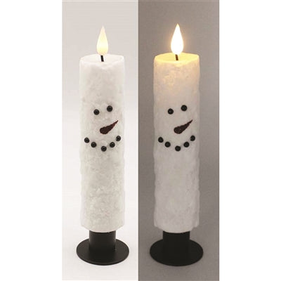 8.5" Thick Taper Snowman Candle