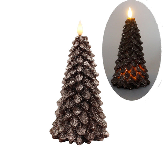 Large Bronze LED Tree Candle