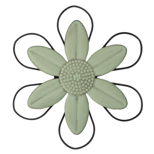 Sage Green Black Rim Metal Daisy