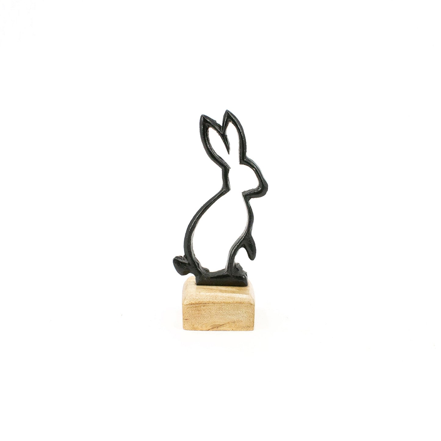 Metal Bunny Cutout on Stand