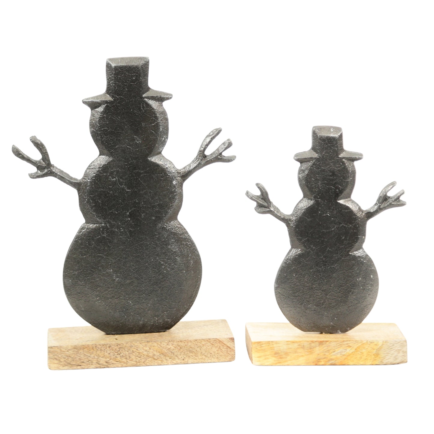 Set of 2 Iron Snowmen