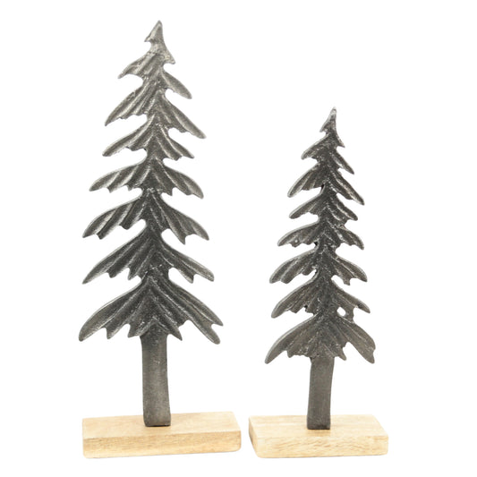 Set of 2 Skinny Black Trees