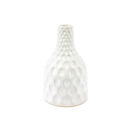 Narrow Neck White Ceramic Vase