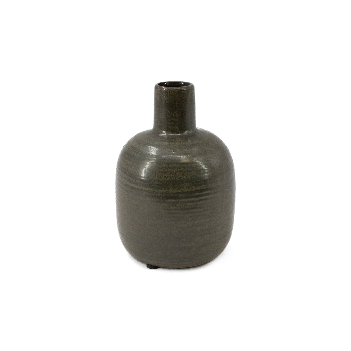 Brown Narrow Neck Porcelain Jar