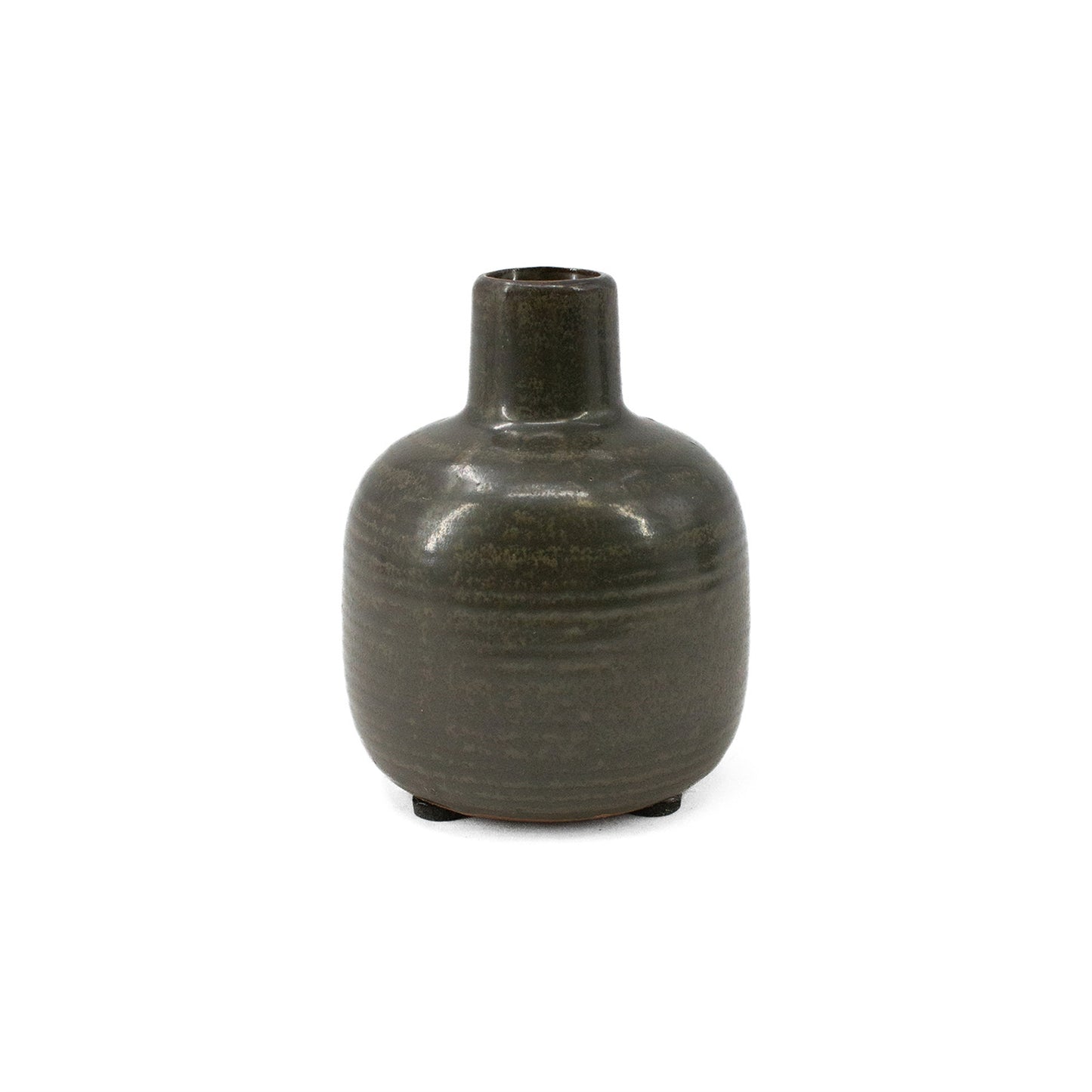 Brown Narrow Neck Porcelain Jar