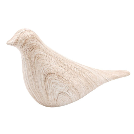 Wood-Look Porcelain Bird