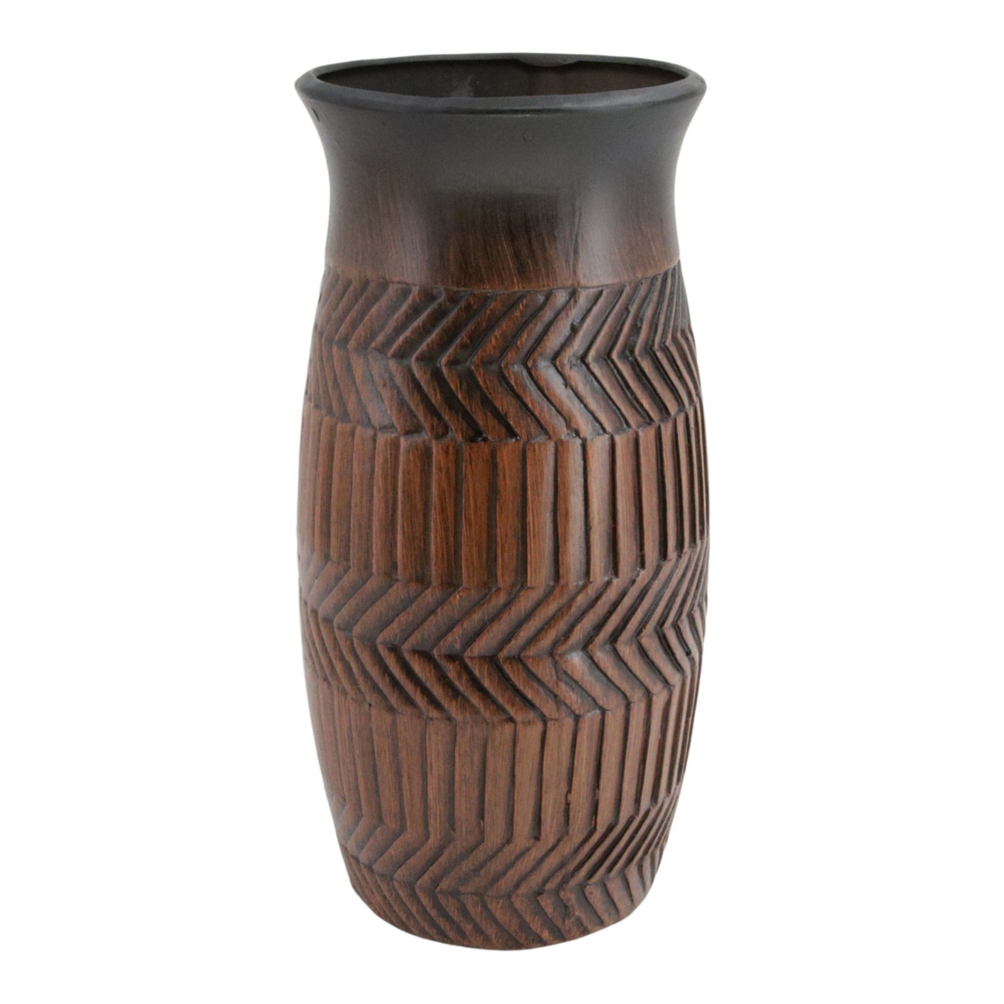Black and Tan Tall Vase