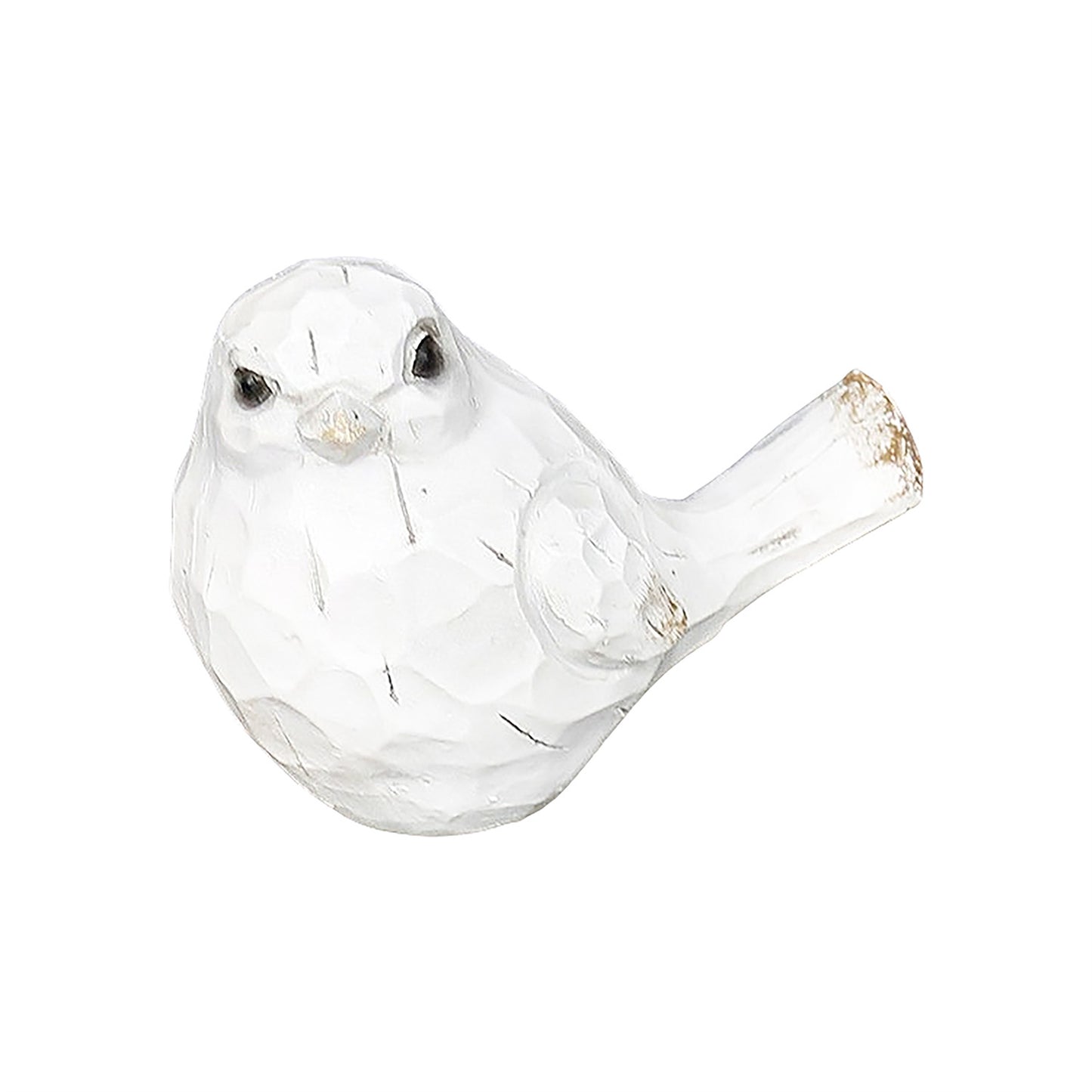 Antique White Resin Bird Standing