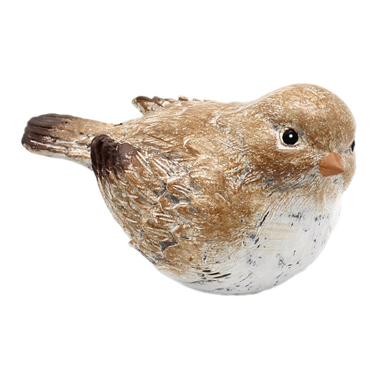 Little Cream and Tan Resin Bird
