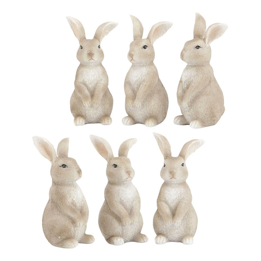 Set of 6 Neutral Bunnies