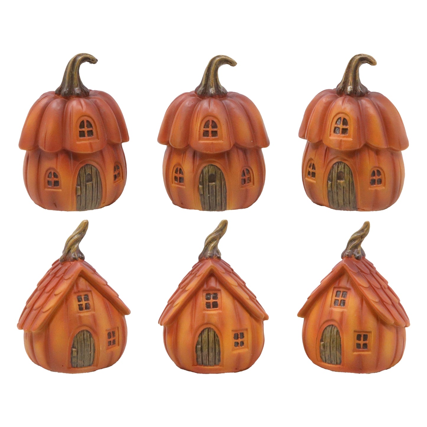 Set of 6 Little Pumpkin Houses