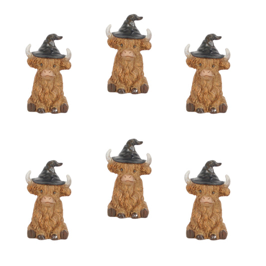Set of 6 Witch Highlander Cows