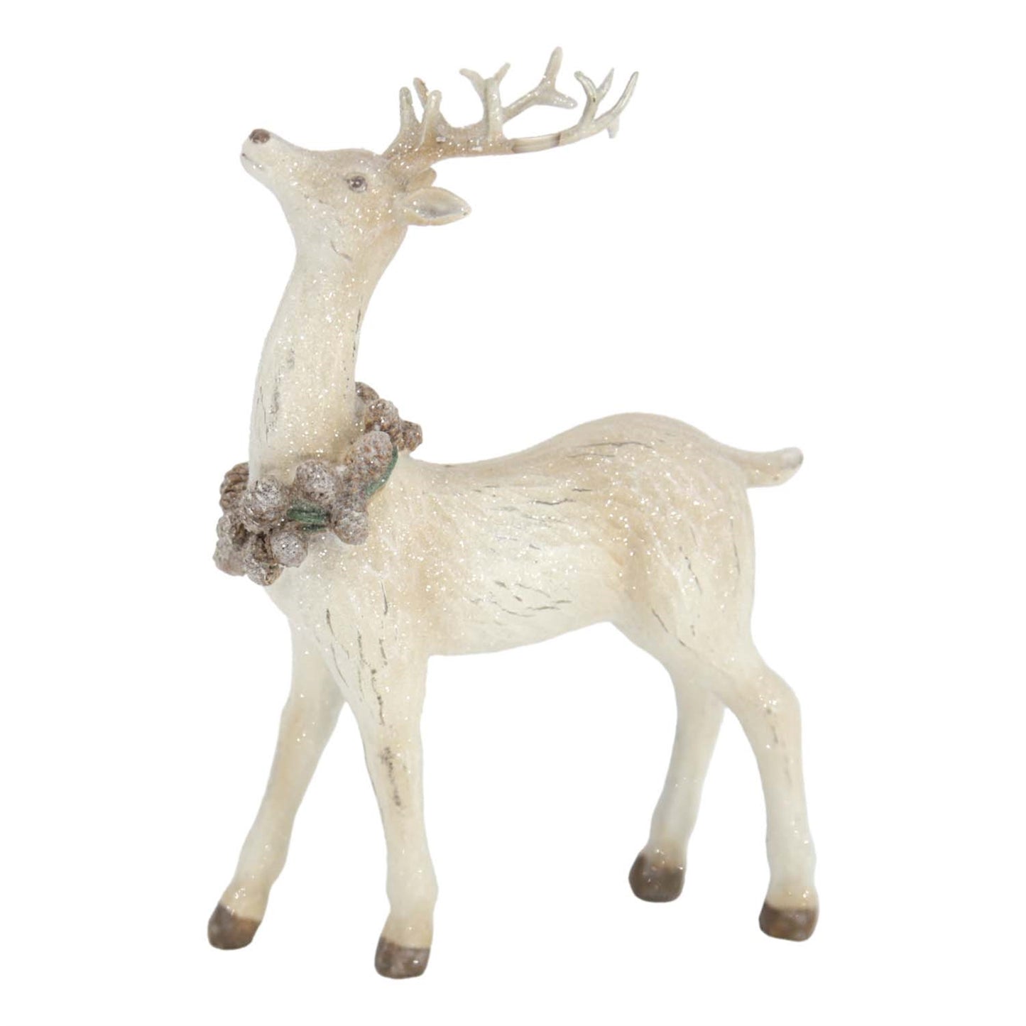 Resin Deer with Neck Wreath