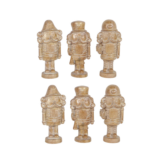 Set of 6 Tan Nutcrackers