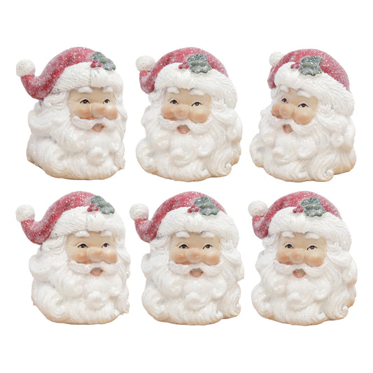 Set of 6 Santa Heads
