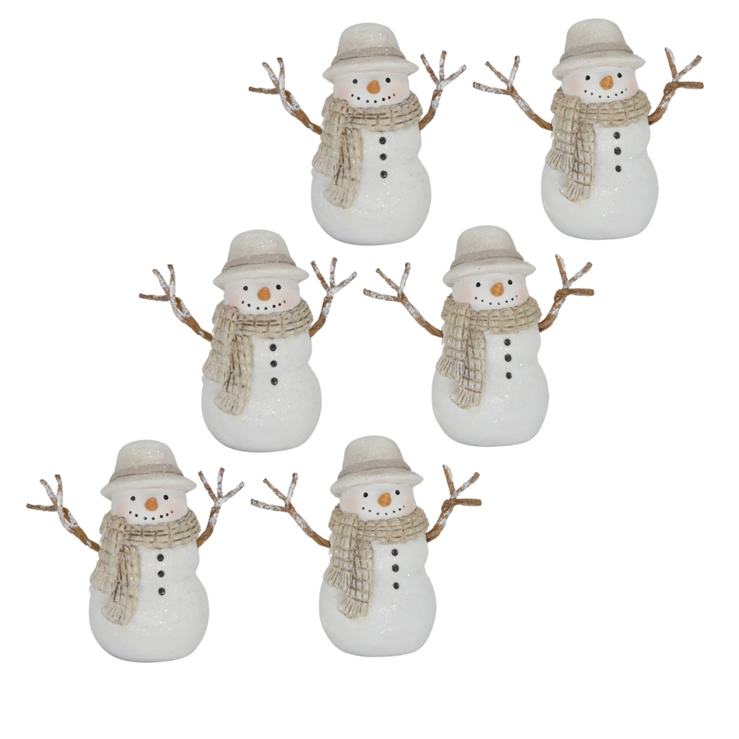 Set of 6 Little Snowfall Snowmen
