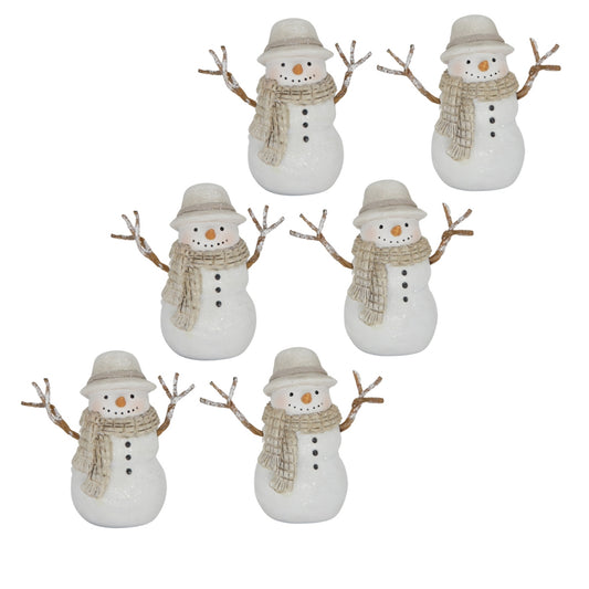 Set of 6 Little Snowfall Snowmen