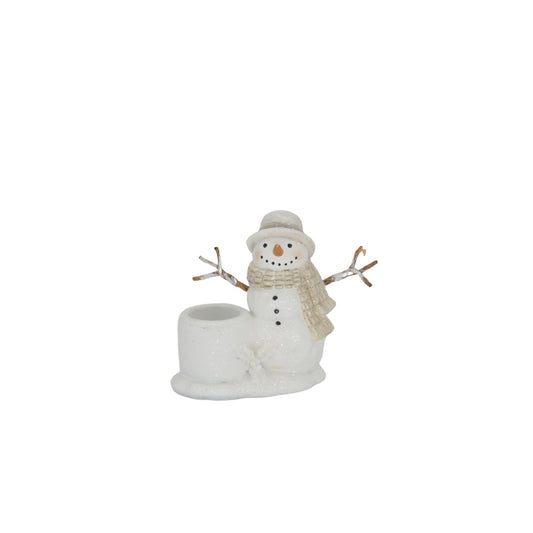 Snowfall Snowman Taper Holder
