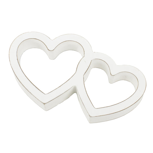 White Joined Hearts Cutout