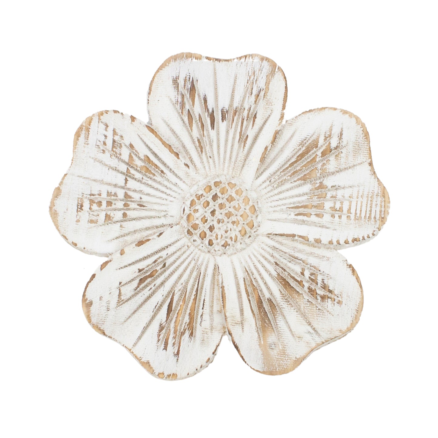 Whitewashed Daisy Wall Hanger