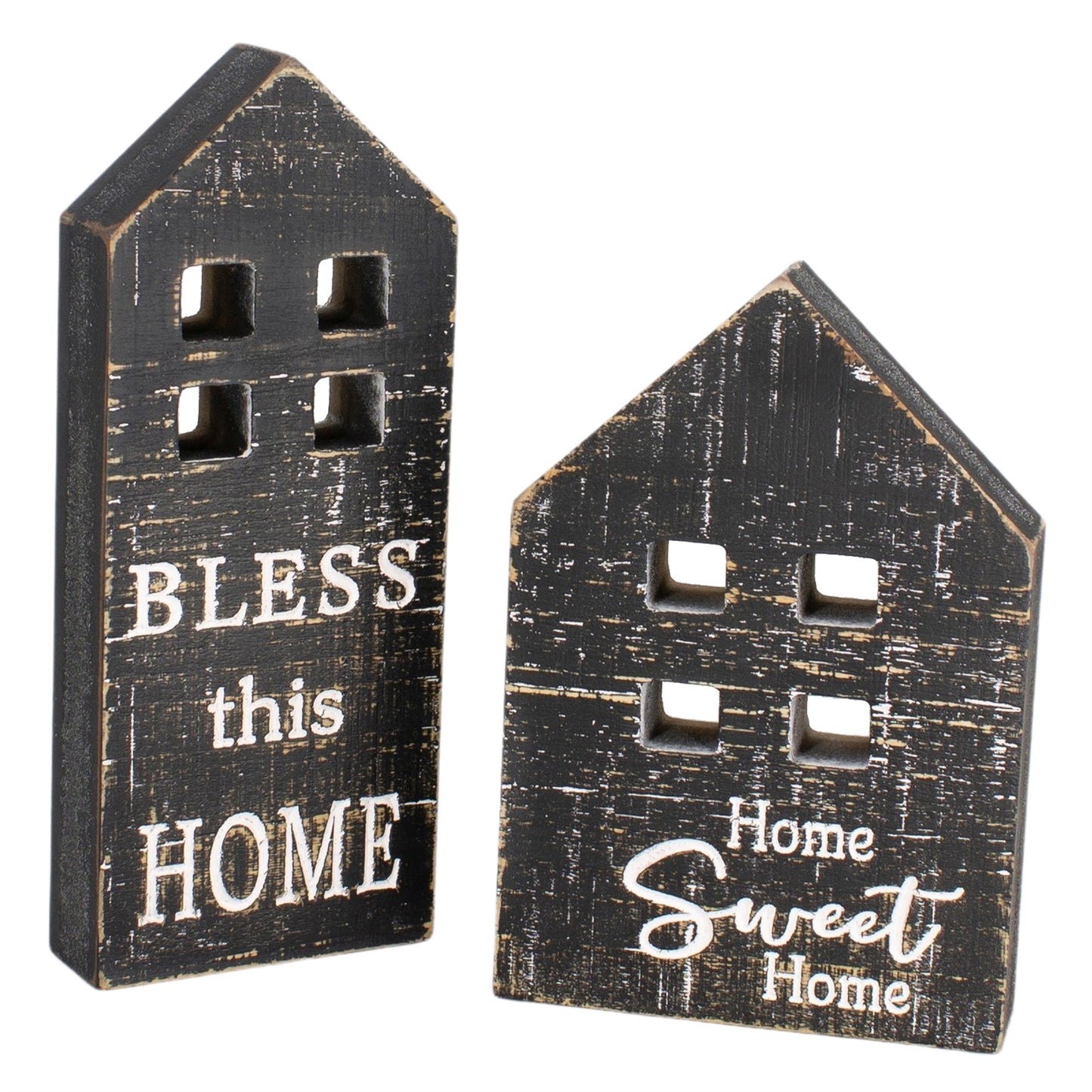 2 Assorted Black House Blocks