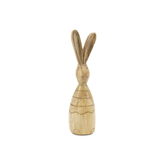 Wood Bunny Figurine